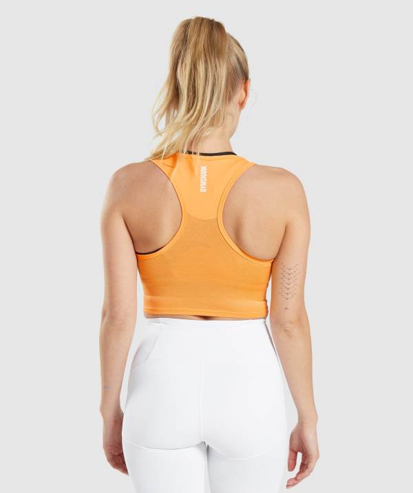 Damske Tielko Gymshark Pulse Crop Marhule Oranžové | GT9374685